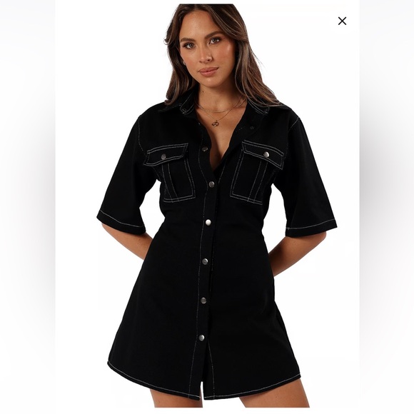 Hailey Denim Mini Dress Dark Denim - Picture 2 of 3